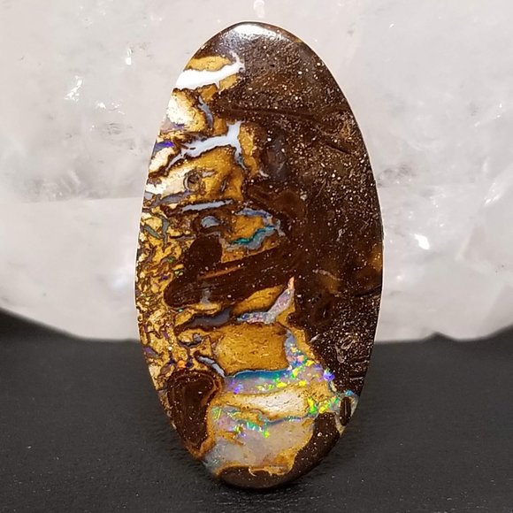 Australian Koroit Opal * 24.00 x 12.68 x 4.74mm * double sided boulder opal - Picture 12 of 13